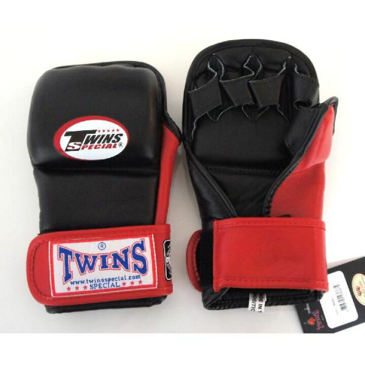 楽天市場 Twins ツインズ 本革製 総合格闘技用 オープンフィンガーグローブ ２型 黒 Lサイズ シープウィング