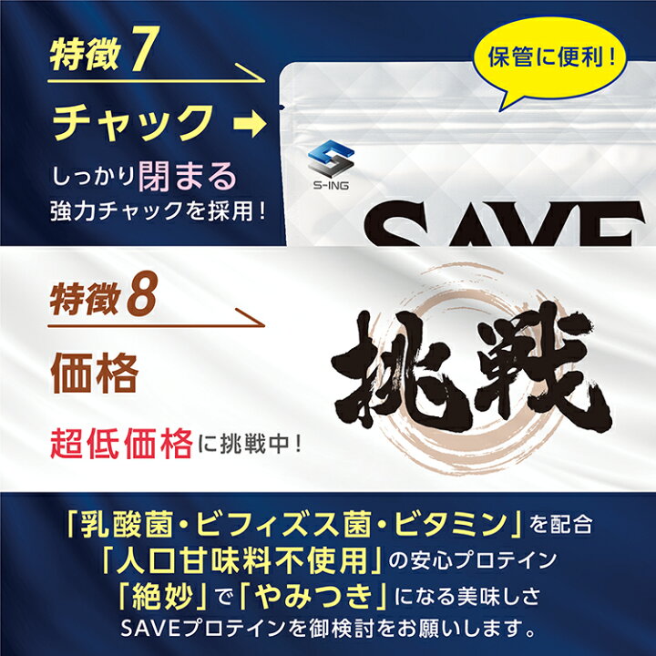 楽天市場】SAVE ホエイプロテイン 新やみつき プロテイン ( 750g← 1kg 