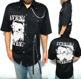 半袖シャツ メンズ 半袖 シャツ アヴェンジド セヴンフォールド メンズファッション トップス カジュアルシャツ ワークシャツ Avenged Sevenfold