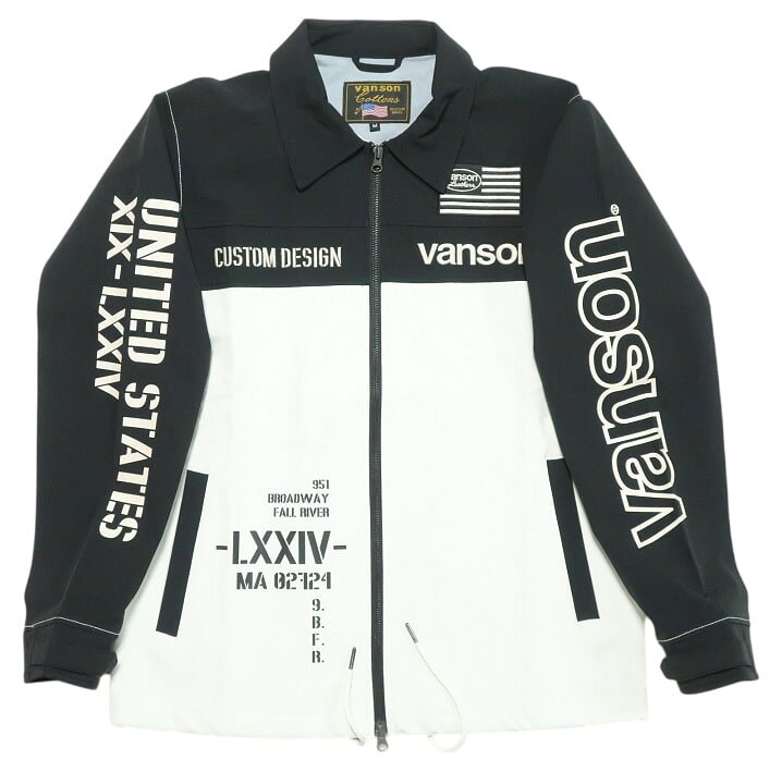 楽天市場】vanson バンソン ヴァンソン 刺繍プリント 3層 ストレッチ 