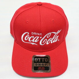 コカコーラ コカ・コーラ Coca-Cola キャップ 刺繍 帽子 野球帽 シンプル アクリル/ウール ベースボールキャップ レッド/ブラック