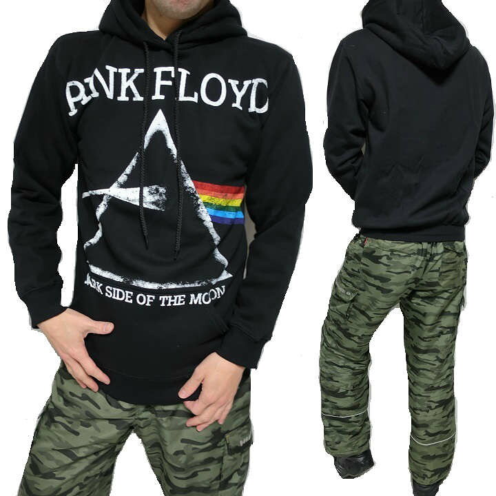 楽天市場 パーカー メンズ Pink Floyd ピンクフロイド プルオーバー メンズファッション トップス ロック ブラック 小さいサイズ サイズs シンキロウ ジャケット