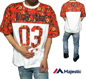 ヤンキース Tシャツ メンズ フットボール メジャーリーグ マジェスティック/majestic ボタニカル/花柄 オーバーサイズ 半袖 ニューヨーク