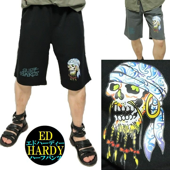 楽天市場】エドハーディー ed hardy ハーフパンツ スカル/ドクロ 