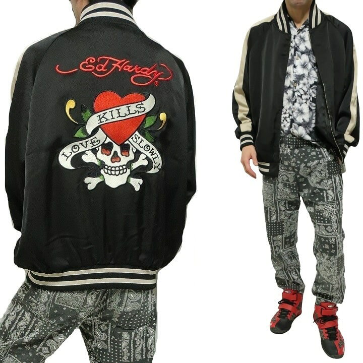 WESTSEA Ed Hardy エドハーディー スカジャン スタジャン 明るくっ 