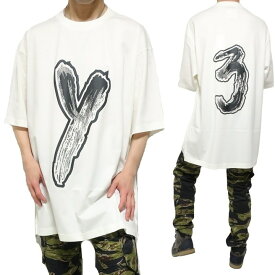 Y-3/ワイスリー Tシャツ 半袖 メンズ オーバーサイズ 発砲プリント 山本耀司 LOGO GFX TEE ロゴ トップス ブラック/ホワイト サイズM-L-XL
