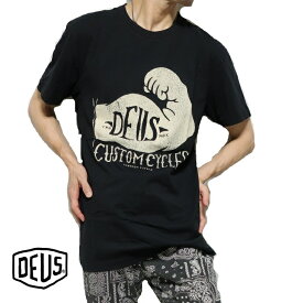 Tシャツ メンズ 半袖 デウス エクス マキナ Deus ex machina SPINACH 腕 筋肉 tシャツ ブラック サイズM-L