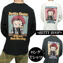 ベティちゃん ベティブープ Tシャツ ロンT ベティーブープ tシャツ 長袖 チェック 服 グッズ 薄手 メンズ/レディース/ユニセックス ベティ・ブープ キャラクター 通販 ブラック/ホワイト/チャコール betty boop 公式ライセンス M
