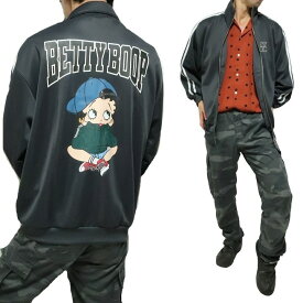 ベティーブープ ベティブープ トラックジャケット ジャージ/上 ベティちゃん メンズ/レディース/ユニセックス 服 グッズ ベティ・ブープ ジップ/ジャケット オーバーサイズ 通販 メンズファッション トップス ブラック/グリーン/チャコール betty boop サイズM