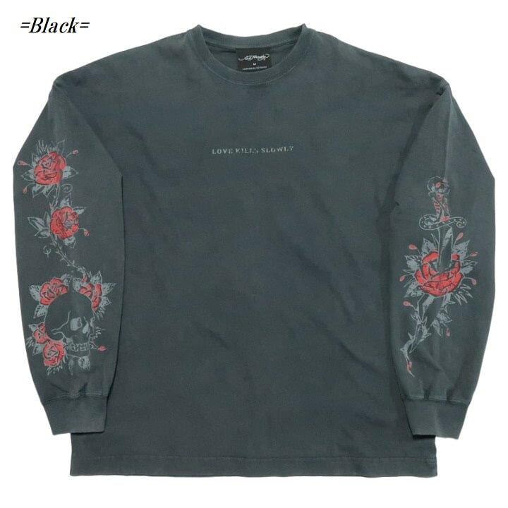 楽天市場】エドハーディー ed hardy Tシャツ ロンT 薔薇/ローズ スカル 