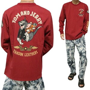VANSON T�V���c ����T �o���\�� ���@���\�� �����g���ƃW�F���[ �Ȃ��悵 �R���{ TOM & JERRY ���� �����Y �L�����N�^�[ TJV-2526 �h�J �u���b�N/�z���C�g/���b�h�E�H�o�b�V�� �T�C�YM/�T�C�YL/�T�C�YX
