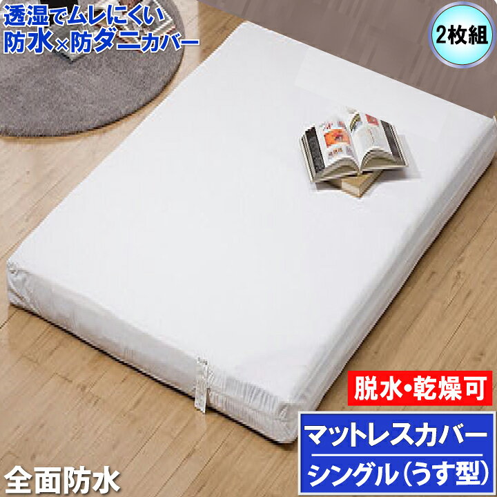 楽天市場】【2枚組】蒸れを逃がす 全面防水 防ダニ うす型マットレス 