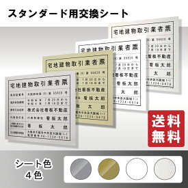 スタンダード用交換シート 　/ 店舗 事務所用看板 文字入れ 名入れ 別注品 特注品 看板 法定看板 許可票　送料無料 建設業の許可票　送料無料