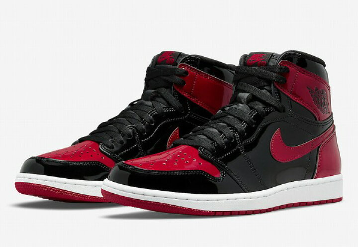 楽天市場】NIKE AIR JORDAN 1 RETRO HIGH OG(BRED PATENT) : SHOES  