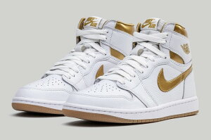 NIKE WMNS AIR JORDAN 1 RE HI OG White Metallic Gold