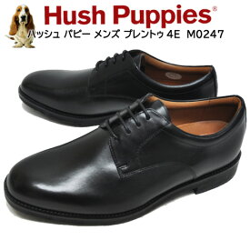 【期間限定】 ビジネスシューズ プレーントゥ メンズ ブラック ハッシュパピー Hush Puppies M0247NAT カジュアル フォーマル ラウンドトゥー 靴幅4E 本革 防滑ソール 靴
