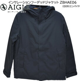 エーグル AIGLE ジャケット アウター メンズ インサレーションフーデッドジャケット ネイビー ZBHAE06-009 ジップアップジャケット ダウンジャケット フード付き 中綿 撥水 防寒 軽量 エンパイヤ