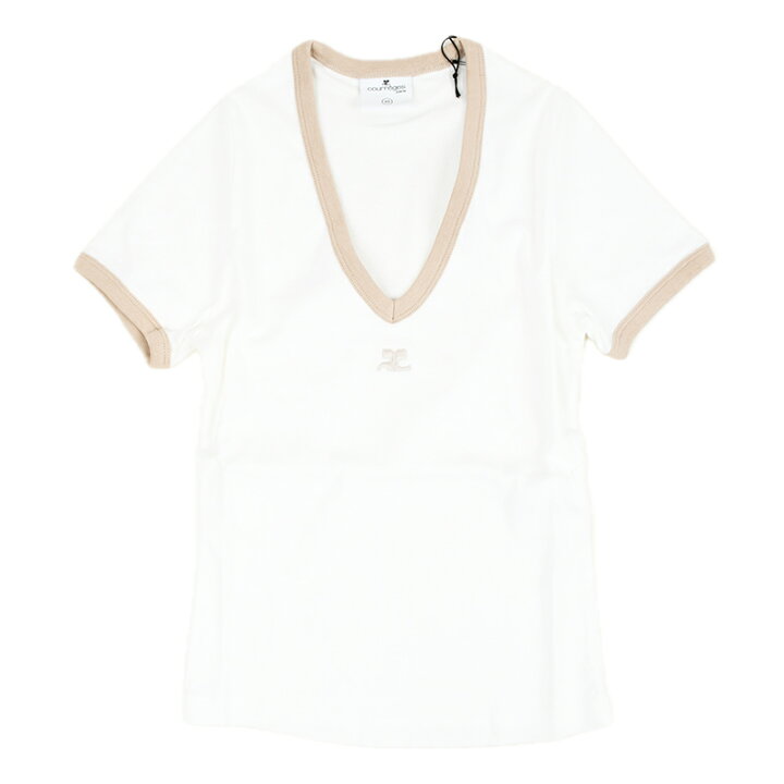 楽天市場】Courreges クレージュ ホワイト CONTRAST V コントラスト V 