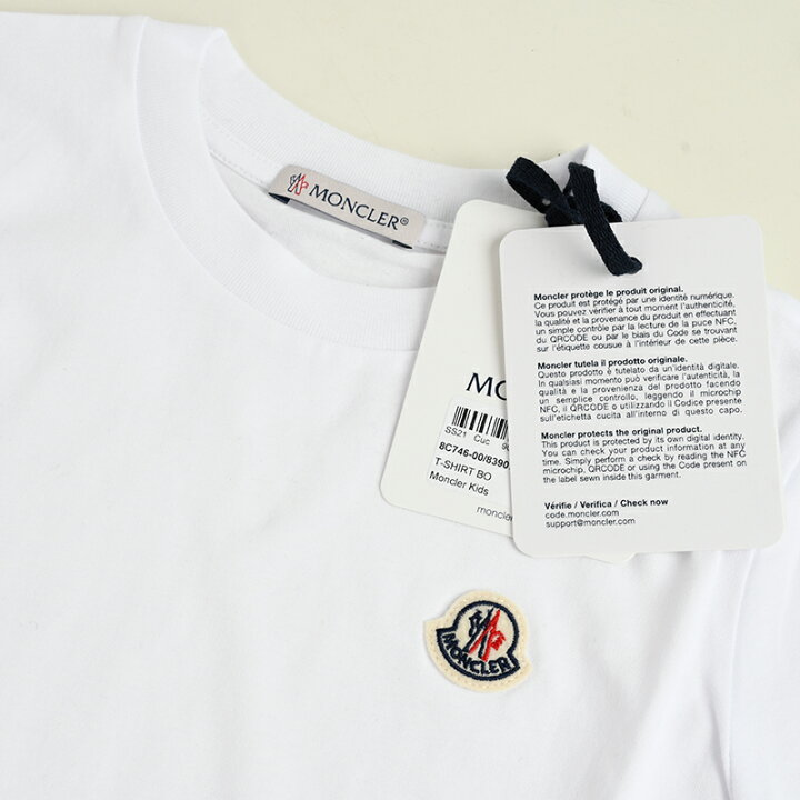 楽天市場】MONCLER KIDS モンクレール ホワイト半袖Tシャツ キッズ 