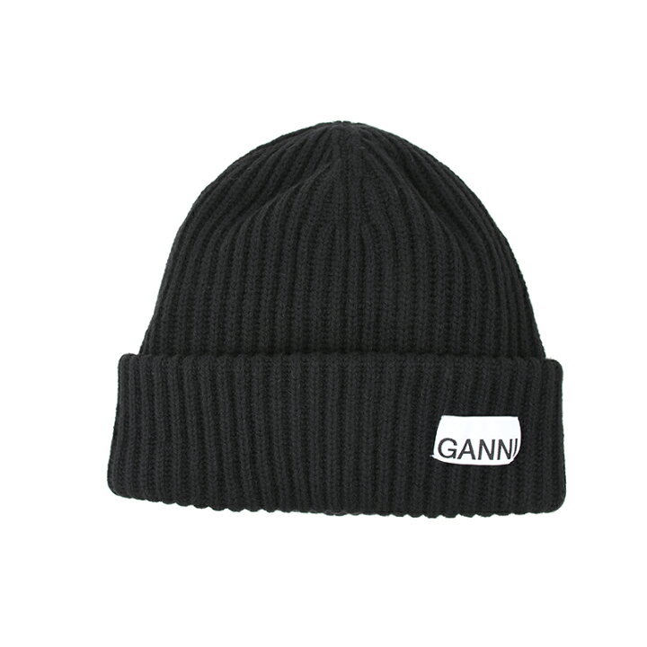 楽天市場】GANNI ガニー ブラック ニット帽 ニットキャップ ビーニー 