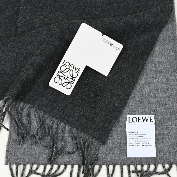 楽天市場】LOEWE ロエベ マフラー ロゴパッチ ウール&カシミヤ  
