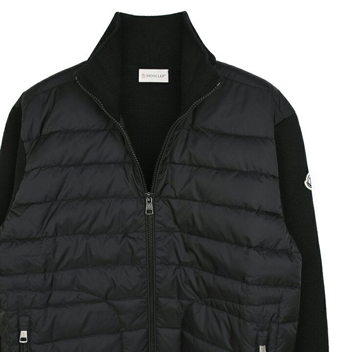 楽天市場】MONCLER モンクレール メンズ ブラックニット コンビダウン 