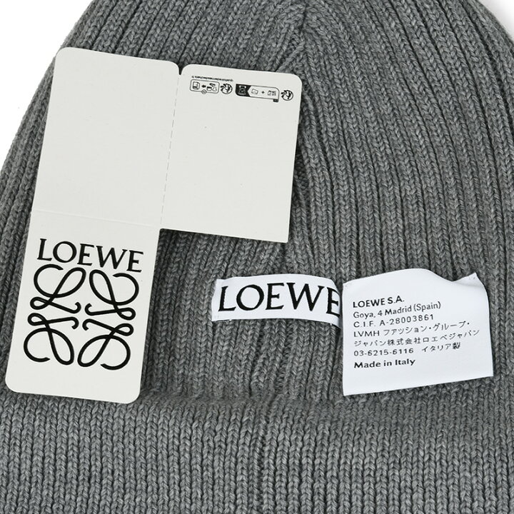 楽天市場】LOEWE ロエベ グレーニットキャップ ビーニーイタリア正規品 