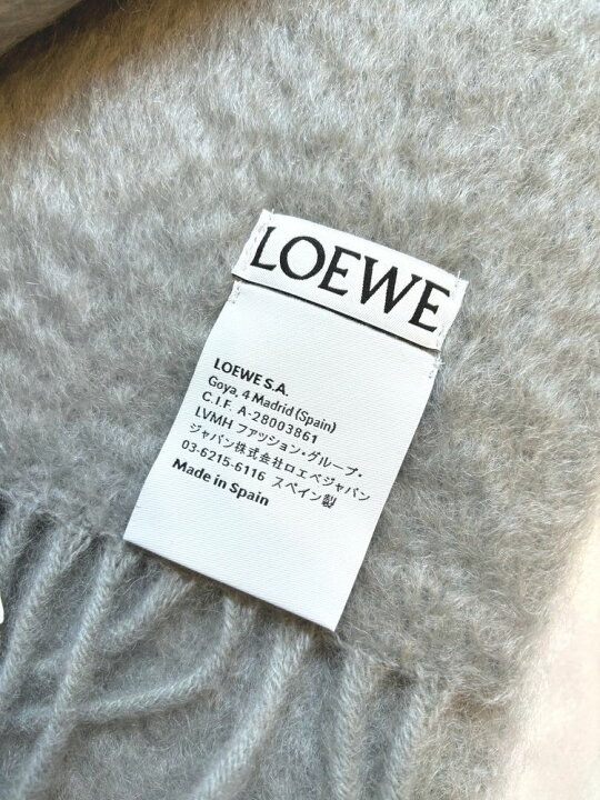 楽天市場】LOEWE ロエベ アナグラム グレーウールモヘアマフラー 