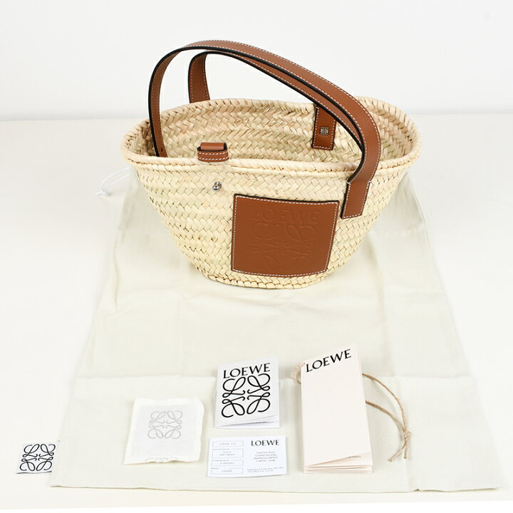 楽天市場】LOEWE ロエベ スモールバスケットバッグ ナチュラル タン 