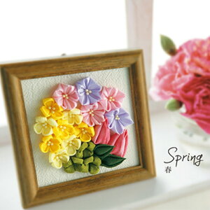 つまみ細工のフラワーブーケ 木製フレーム付 春 TZ-14 オリムパス つまみ細工 つまみ キット 手芸 材料 手芸キット 手作りキット Olympus