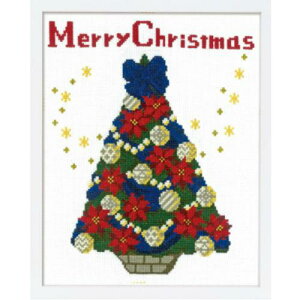 【P10倍★10/30限定】クロスステッチ キット 中級者 クロスステッチフレーム 聖夜のツリー X-107 クリスマス Xmas 刺繍 刺しゅう ししゅう 材料セット 手芸キット 飾り オリムパス Olympus