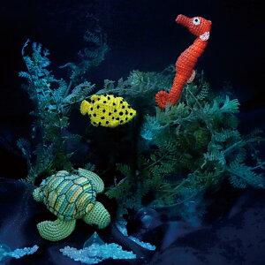 【P10倍★10/30限定】オリムパス 編み物キット クロッシェ アクアリウム ラッキーなタツノオトシゴ EG-133 初級者 手編み 小物 編みもの タツノオトシゴ ミナミハコフグ アオウミガメ ハンドメ