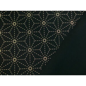 【P10倍★10/30限定】オリムパス刺し子布プリント/麻の葉 (50cm単位) 色番3 ハンドメイド Olympus