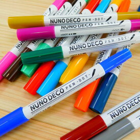 【P5倍★お買い物マラソン期間限定】ヌノデコペン ドット NUNO DECO PEN ライム 15-349発色 模様 文字 細字 太字 細描き 太描き 細書き 太書 入園入学 布描き 布書き 洗濯 KAWAGUCHI