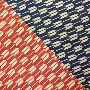 【P10倍★10/30限定】和調 シーチング プリント 生地 (50cm単位) 3655-W3C 矢絣 和柄 布 ハンドメイド