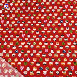 和柄 スケア プリント 生地 (50cm単位) COCO2502-1 柴犬 シマエナガ ひょっとこ おかめ がま口 ガマ口 和調 和風 布 ソーイング ハンドメイド