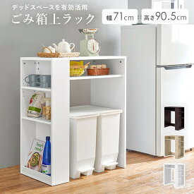 ゴミ箱上 キッチンカウンター 選べる収納タイプ 幅71cm ゴミ箱上ラック キッチン 収納 ラック 棚 ゴミ箱 シンプル キッチンラック ダストボックス カウンター 引き出し レンジ台 作業台 テーブル ゴミ箱上収納 ゴミ箱上棚 ストック収納 オープン 引き出し収納 一人暮らし