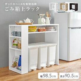 ゴミ箱上 キッチンカウンター 選べる収納タイプ 幅98.5cm ゴミ箱上ラック キッチン 収納 ラック 棚 ゴミ箱 シンプル キッチンラック ダストボックス カウンター 引き出し レンジ台 作業台 テーブル ゴミ箱上収納 ゴミ箱上棚 ストック収納 オープン 引き出し収納 一人暮らし