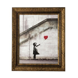 アートフレーム　バンクシー Banksy Love is in the Bin 愛はごみ箱の中に 風船と少女 バンクシー・アートフレーム