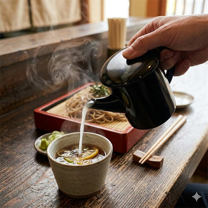 楽天市場】湯筒 湯桶 蕎麦湯 日本製 黒 500ml 食洗機対応 蕎麦湯入れ 