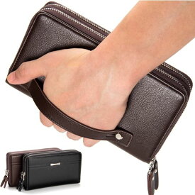 長財布 メンズ 大容量 財布 レディース セカンドバッグ スマホ 財布バッグ 多機能財布 カード財布 スマホも入る ハンドルループ付き bag098