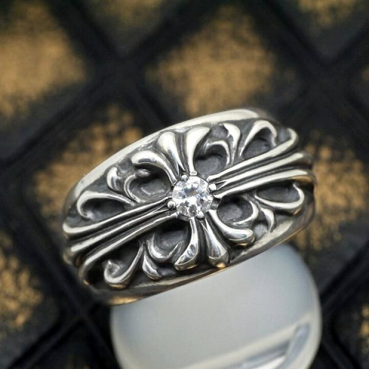 楽天市場】フローラルクロスリング シルバー925 メンズ レディース  