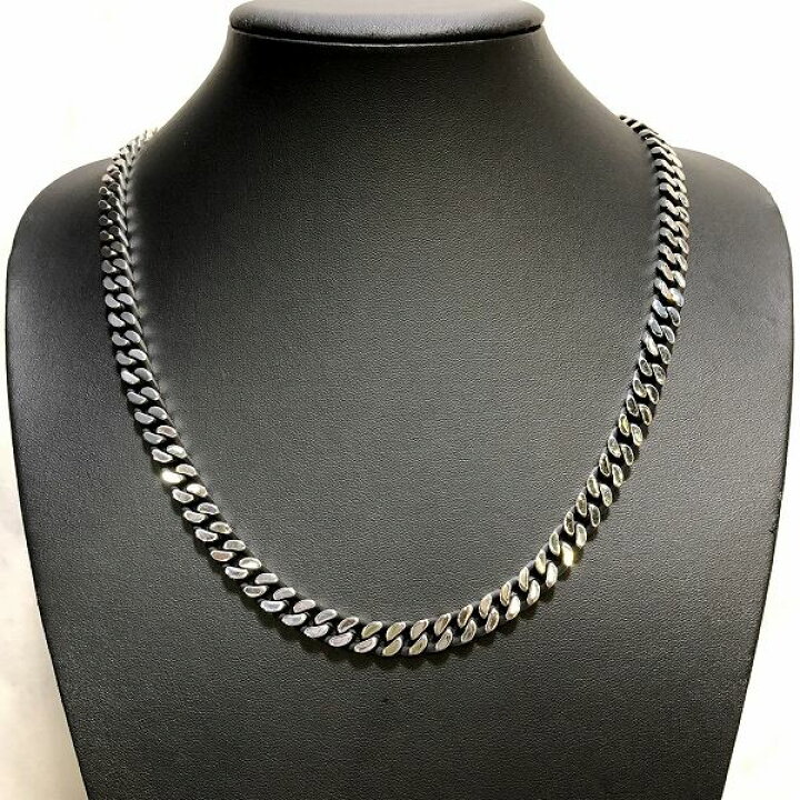 楽天市場】喜平 ネックレス ステンレス 4面カット 幅8mm シルバー色 