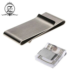マネークリップ メンズ 財布 カードケース ステンレス シルバー ブラック シンプル カードクリップ コンパクト財布 艶消し ct2
