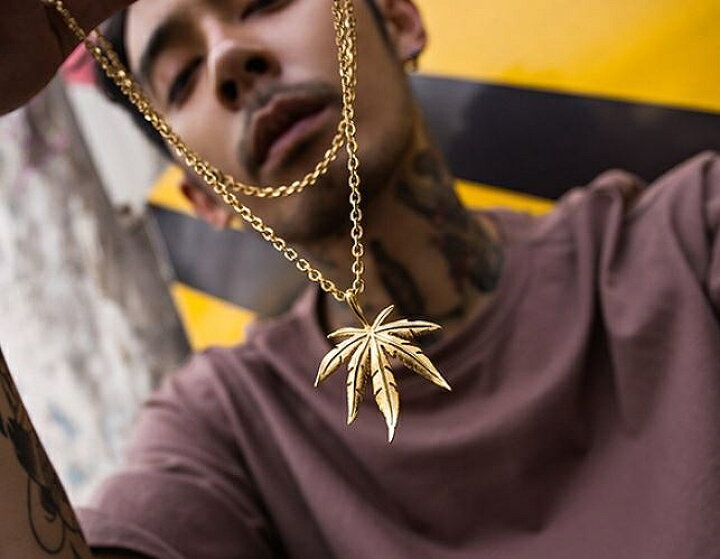 楽天市場】ネックレス マリファナ 大麻 葉 葉っぱ リーフ ネックレス  