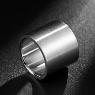 シルバー 指輪 太め メンズ リング レディース ステンレスリング 幅18mm アレルギー対応 シンプル シルバ…