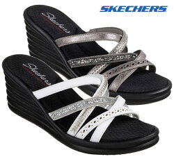 スケッチャーズSKECHERS31777RUMBLERWAVE-NEWLASSIEウエッジソールサンダルレディース婦人WHTPEW靴