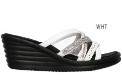 スケッチャーズSKECHERS31777RUMBLERWAVE-NEWLASSIEウエッジソールサンダルレディース婦人WHTPEW靴