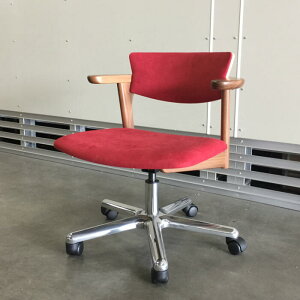 Awaza-047RW・腰の椅子・キャスター脚・ウォールナット・ラムース