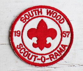 デッドストック★50s BSA ボーイスカウト SOUTH WOOD 1957 SCOUT-O-RAMA パッチ【中古】